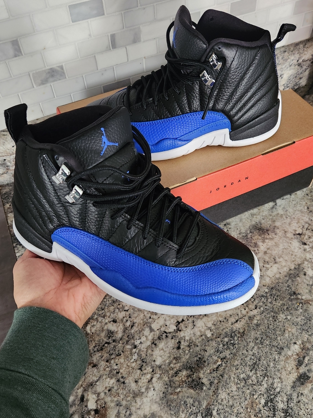 Air Jordan 12 Retro Women’s  - Black & Royal Blue / White 6.5